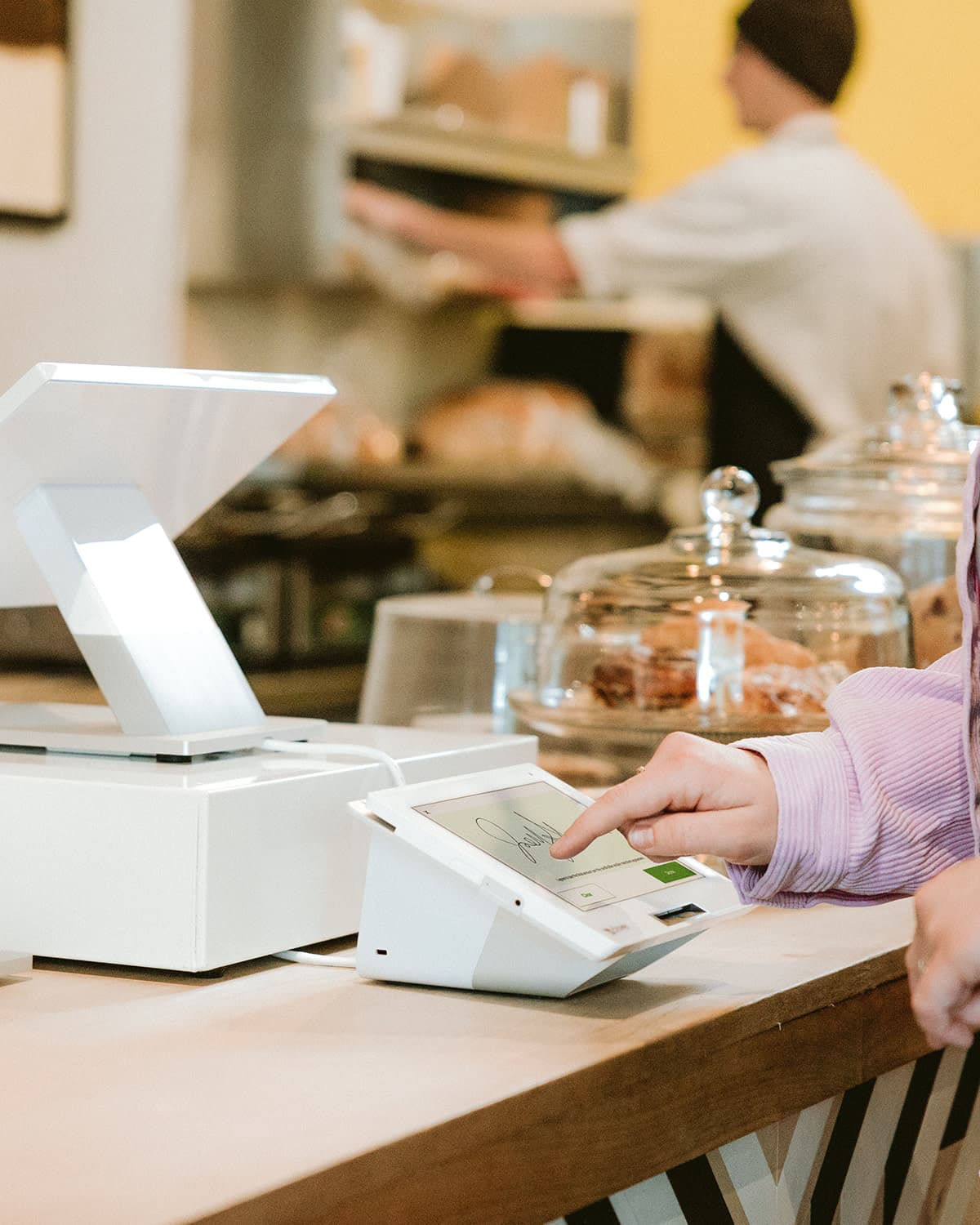 Clover POS system in use at a business